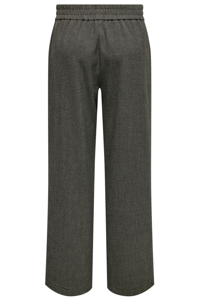 ONLDELL MW WIDE PULL-UP PANT TLR NO 15348522 Black/W. WHITE PEPPER